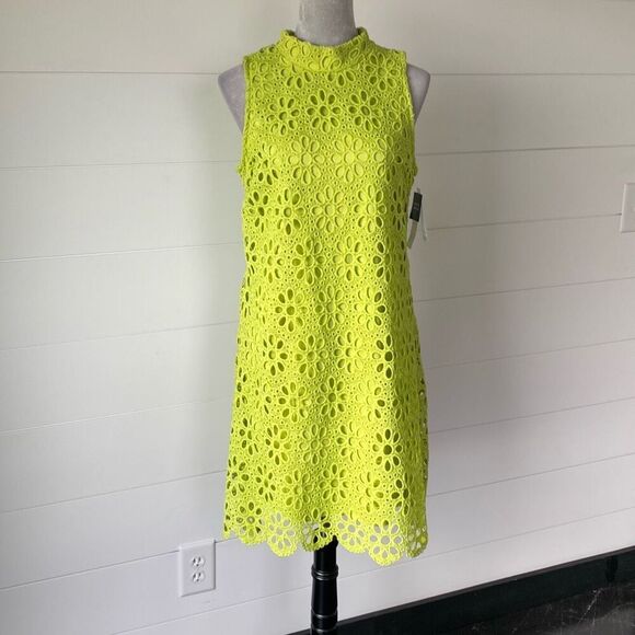 Robbie Bee Womens Sleeveless Floral Eyelet Swing Dresses Size 8 - Picture 1 of 13